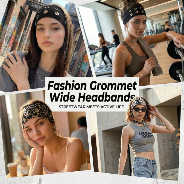 Alt view image 4 of 7 - NNCEVM 3Pcs Headbands for Women Wide Hairband Cute Hair Accessories | Thick Headband Soft, Stretchy Y2K Style Accessories For Festivals, Outdoor, Gym