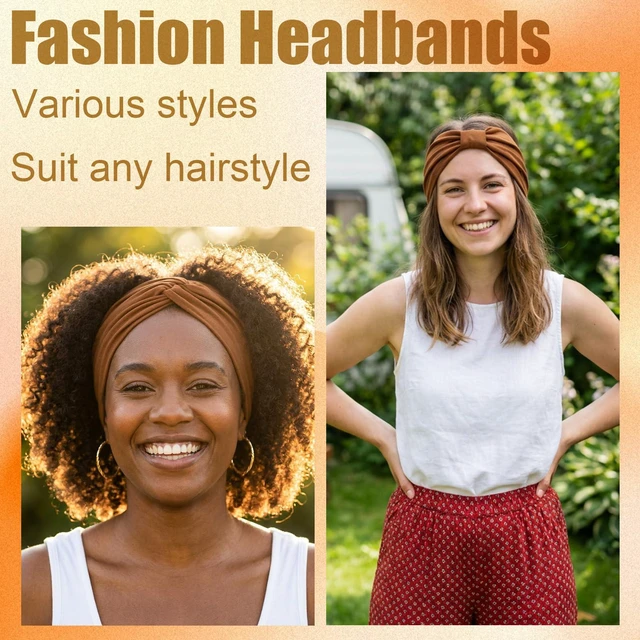Alt view image 3 of 7 - JATEBI 12 Pcs Stretchy Headbands for Women Fashionable Sports Hairbands | Anti-Slip Sweat Headband Soft Twist Knotted Headband for Workout Running Yoga