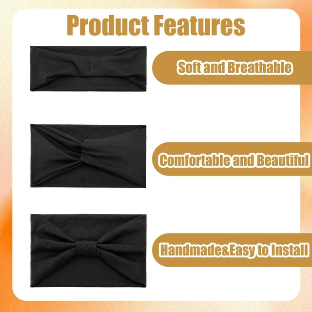 Alt view image 5 of 7 - JATEBI 12 Pcs Stretchy Headbands for Women Fashionable Sports Hairbands | Anti-Slip Sweat Headband Soft Twist Knotted Headband for Workout Running Yoga