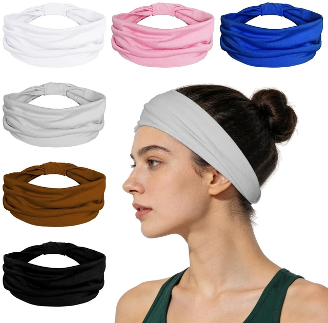 Main image of Nydotd 6 Pcs Headbands for Women Stretchy Wide Head Bands Elastic Non-Slip Thick Hair Bands Sport Sweat Bands Twist Knotted Headband for Yoga Running Makeup Workout African Turbans Bandana