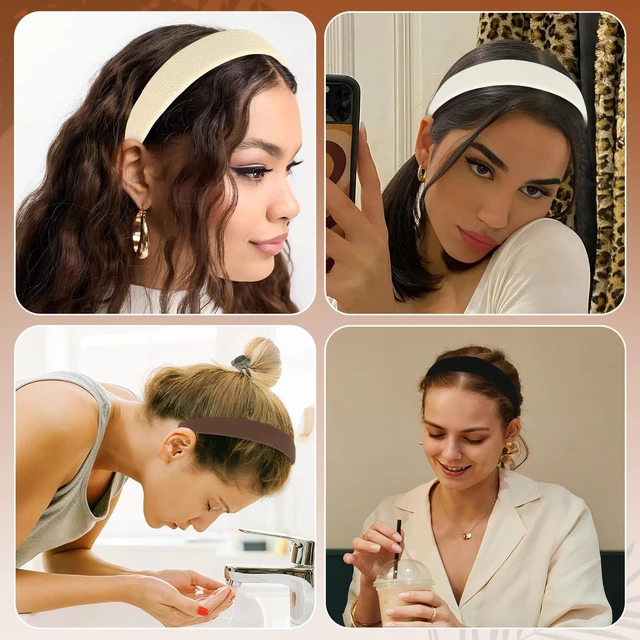 Alt view image 7 of 7 - Hotalisona Headbands for Women Non Slip Trendy 1 inch Wide Headbands, Elastic Hair Bands Fashion Accessories for Women Girls 4PCS