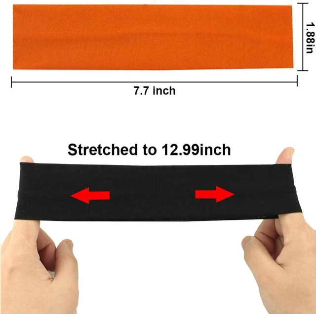 Alt view image 2 of 6 - Etetevntt Yoga Headband for Women, Sports Headband for Yoga & Running, Stretch Hair Accessories Wide Band (Pack of 12)