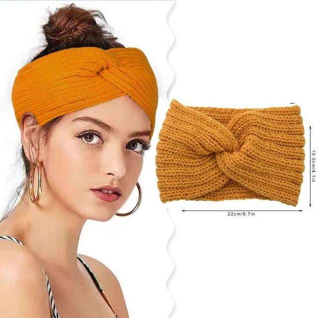Alt view image 2 of 7 - NociHah 3 Pieces Warm Winter Headband for Women - Soft Knit Hair Warmers Crochet Head Wrap Winter Hair Bands