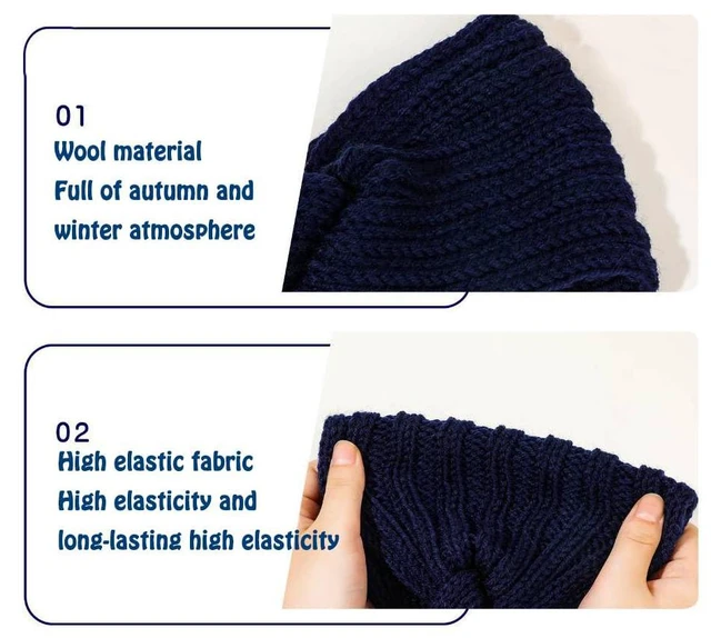 Alt view image 3 of 7 - NociHah 3 Pieces Warm Winter Headband for Women - Soft Knit Hair Warmers Crochet Head Wrap Winter Hair Bands