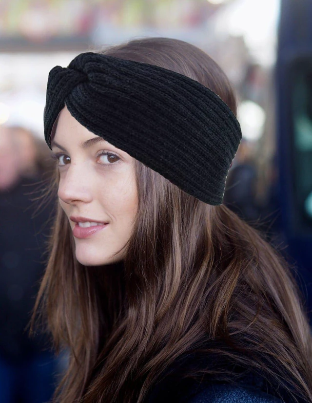 Alt view image 5 of 7 - NociHah 3 Pieces Warm Winter Headband for Women - Soft Knit Hair Warmers Crochet Head Wrap Winter Hair Bands
