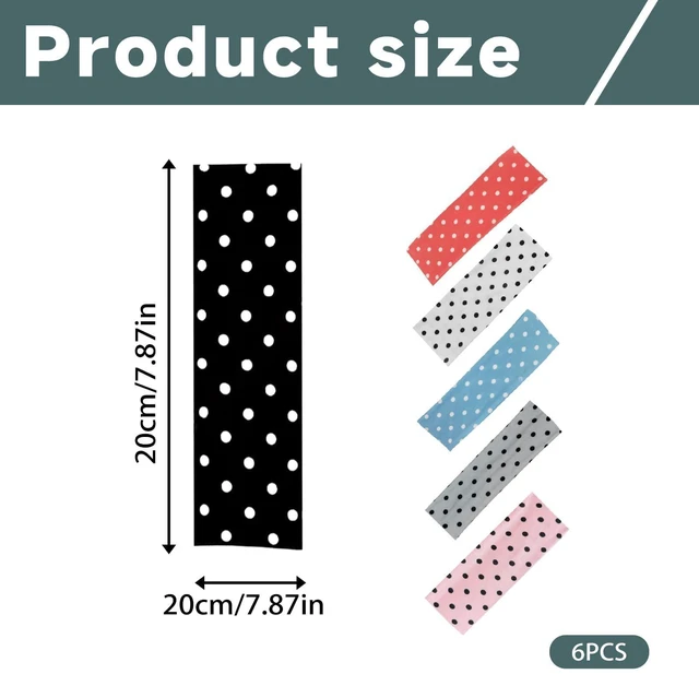 Alt view image 2 of 7 - Cluksik 6 Pack Polka Dot Headband Set, Multi Color Non-Slip Elastic Stretchy Wide Hair Band Accessories for Women, Retro Vintage Style Turban Soft Cotton Head Wraps for Yoga, Workout, Daily Wear