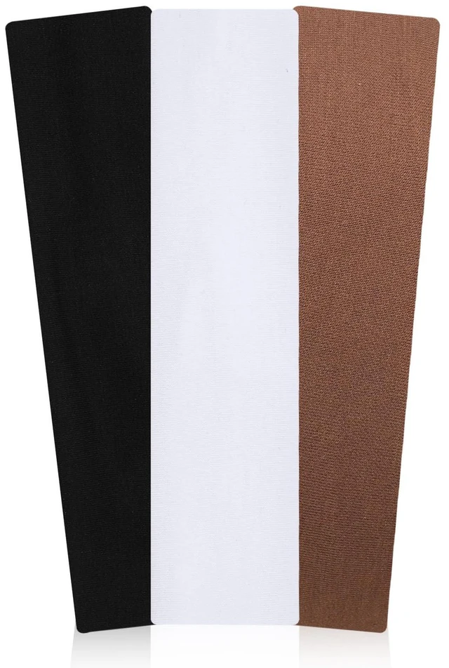 Main image of Apojgitn 3PCS Workout Headbands for Women, Non Slip Gym Headband- 3 Colors | Fabric Elastic Sweat Band Pack, Stretchy Headbands for Yoga Running Sports, Fashion Accessories(Black White Brown)