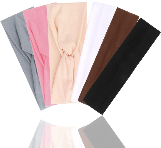 Main image of CIEHER 6 Pack Sport Headbands for Women, Stretchy Knotted Headbands Hair Bands Hair Warp for Yoga Running Sports Daily - Soft Fabric & Non-Slip(Color A)