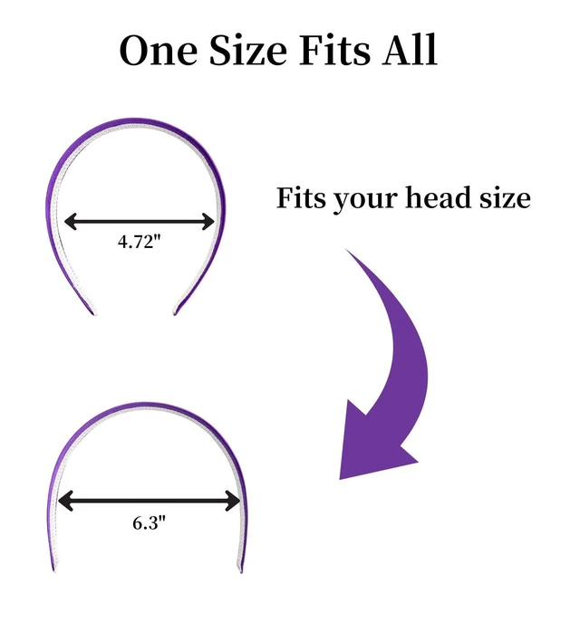 Alt view image 5 of 7 - MDSTYLE Headbands for Women & Girls - 1 Inch Satin Headband (Purple) | Classic Hard Hairband with Smooth Satin Finish - Simple Hair Accessory for Everyday Wear, School, Parties & Special Events