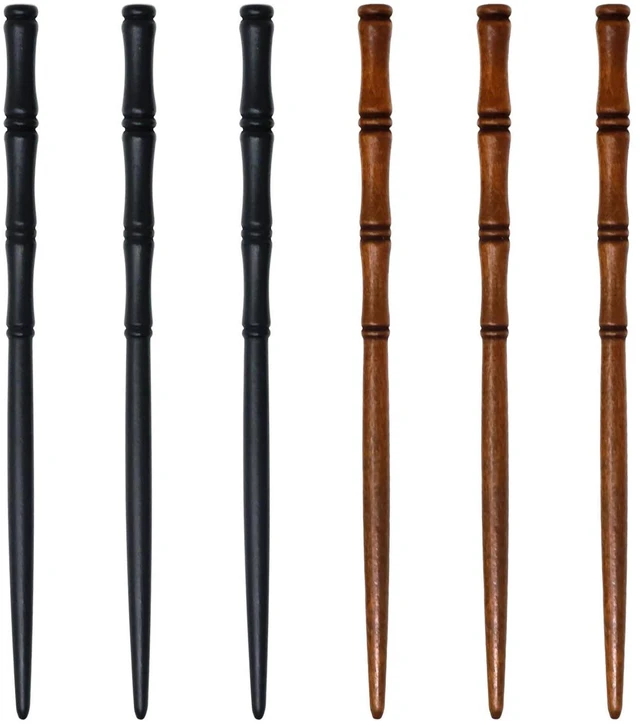 Main image of Honbay 6PCS Retro Wooden Hair Sticks Bamboo Shape Hair Chopsticks Handmade Wood Hairpin Decorative Hair Holder for Women Hair Accessories (2 Color)