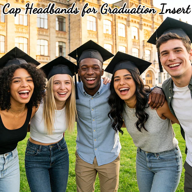 Alt view image 6 of 6 - Pirekul Graduation Cap Headband Insert, Grad Cap Headband Holder - Secures Your Graduation Caps & Keeps Hairstyle, Hat Accessories for Graduates, Students, Women