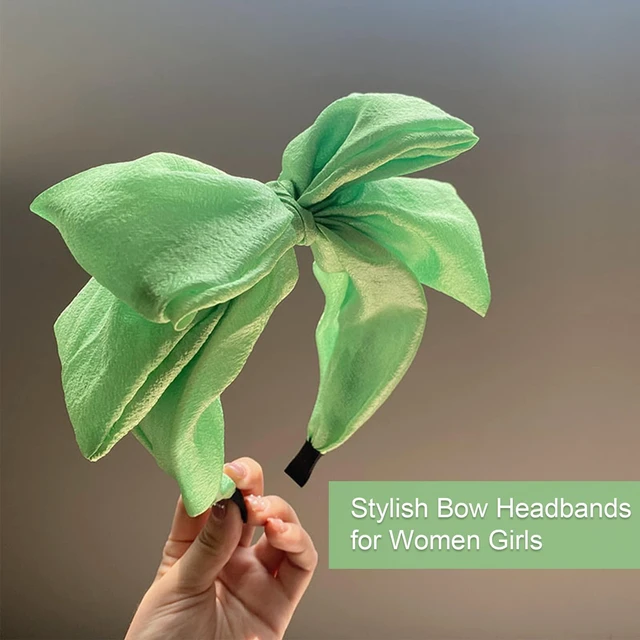 Alt view image 3 of 6 - AEGYPIUS Hairband - HAIRBAND with Big Bow for Women and Girls, Green, 1 Count (Pack of 1), Plastic, 1 Piece, Stylish Hair Accessories Choice, Versatile for Any Occasion