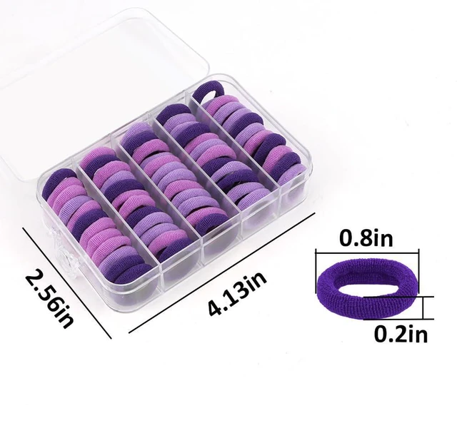 Alt view image 4 of 7 - Bulk Hair Ties One Set Hair Scrunchies for Women Girls Elastics Ponytail Holder Bobbles Soft Scrunchies for Women Hair Bands Hair Ties Purple, 1 Pack