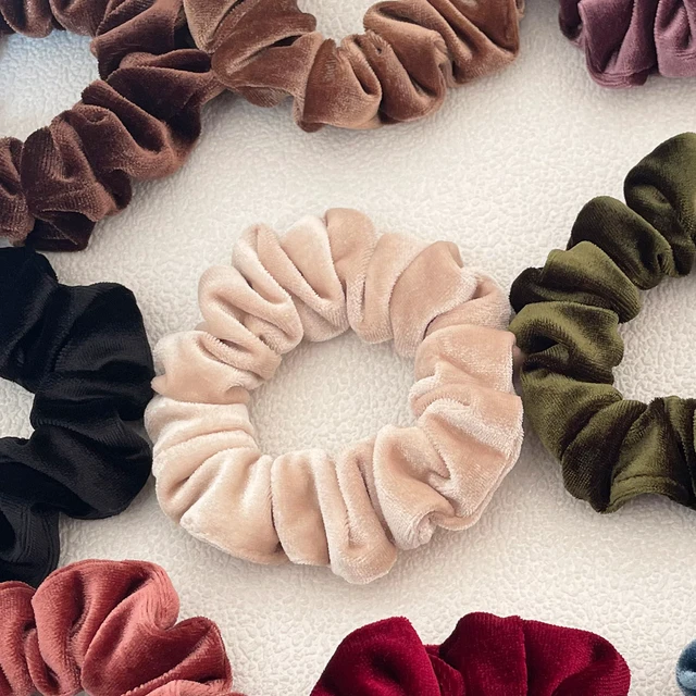 Alt view image 7 of 7 - Mebloblo Velet Scrunchies for Women, 6 Pcs Soft Hair Ties, No-tangling Elastic Scrunchy, Ponytail Holder Hair Accessories, Stretchy Scrunchy Set for Thin & Thick Hair, Classic Hair Bands Set