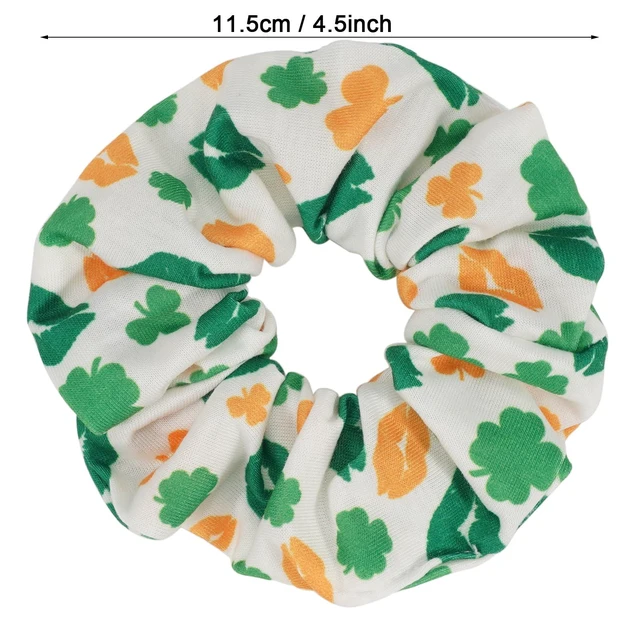 Alt view image 5 of 7 - 4PCS St. Patrick's Day Hair Scrunchies Hair Ties Shamrock Ponytail Holder Hair Band Hair Accessories for Women Girls