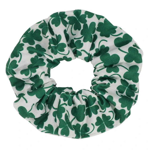 Alt view image 6 of 7 - 4PCS St. Patrick's Day Hair Scrunchies Hair Ties Shamrock Ponytail Holder Hair Band Hair Accessories for Women Girls