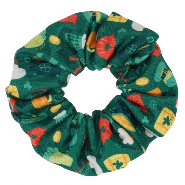 Alt view image 7 of 7 - 4PCS St. Patrick's Day Hair Scrunchies Hair Ties Shamrock Ponytail Holder Hair Band Hair Accessories for Women Girls