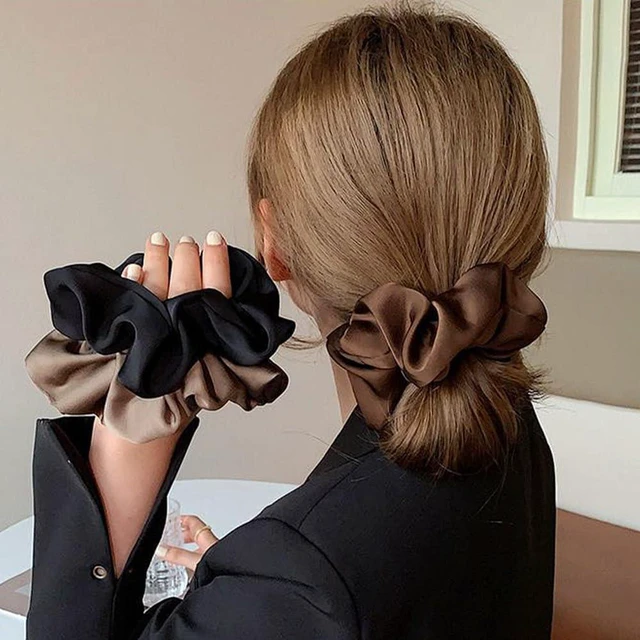 Alt view image 5 of 5 - Satin Scrunchies for Women No Hair Damage, No Crease, Suitable for All Hair Types Elastics Bands Accessories Girls Assorted 5pcs