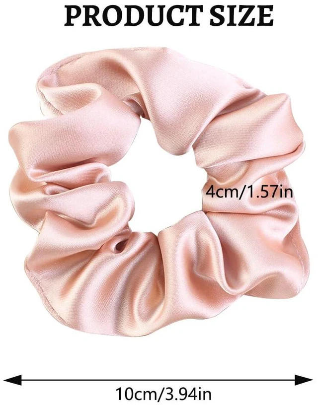 Alt view image 2 of 5 - Satin Scrunchies for Women No Hair Damage, No Crease, Suitable for All Hair Types Elastics Bands Accessories Girls Assorted 5pcs