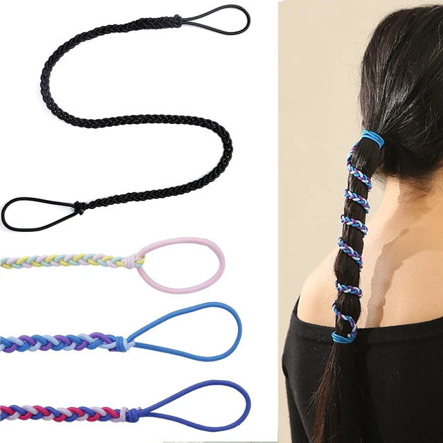 Main image of YOcity Elastic Hair Ties for Beach Sports 4 Packs 16" No Tangle Spiral Ties Damage-Free Pony Tail Wraps for Thick Long Hair Swimming (4 Packs 16")