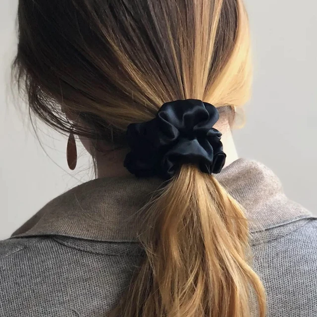Alt view image 6 of 6 - LLTGMV Satin Scrunchies, Softer than Silk, Hair Scrunchies for Frizz Prevention, Satin Hair Ties for Breakage Prevention and Gentle Style Preservation, Sleep and Night Scrunchie, 5 Pack, Blush