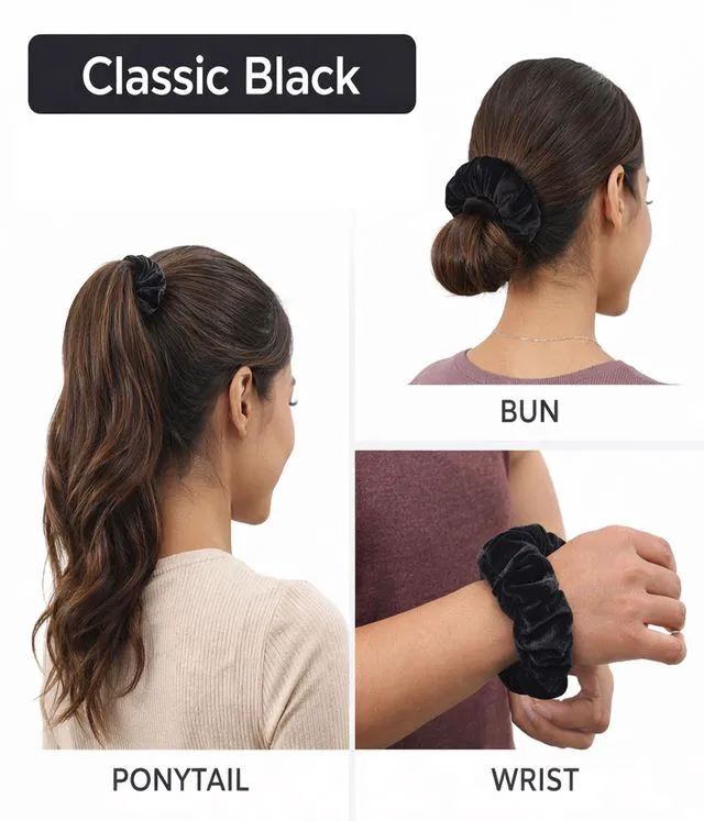 Alt view image 5 of 6 - SUNEBOIZ Velvet Pocket Scrunchie Hair Tie - Secret Hidden Pouch for AirPods, Keys, Money, Travel & Gym Hair Accessory