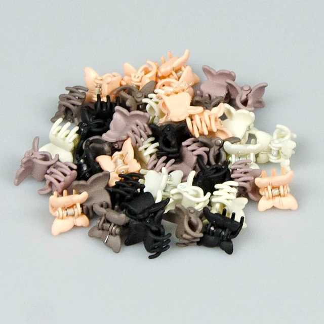 Alt view image 3 of 7 - 50 Pack Mini Butterfly Hair ClipsSmall Claw Hair Clips for Women and Girls (Matte 5 colors)