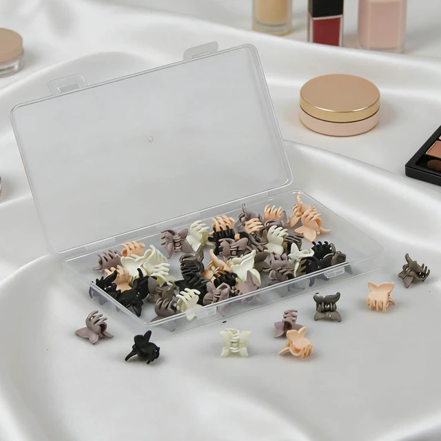 Alt view image 4 of 7 - 50 Pack Mini Butterfly Hair ClipsSmall Claw Hair Clips for Women and Girls (Matte 5 colors)