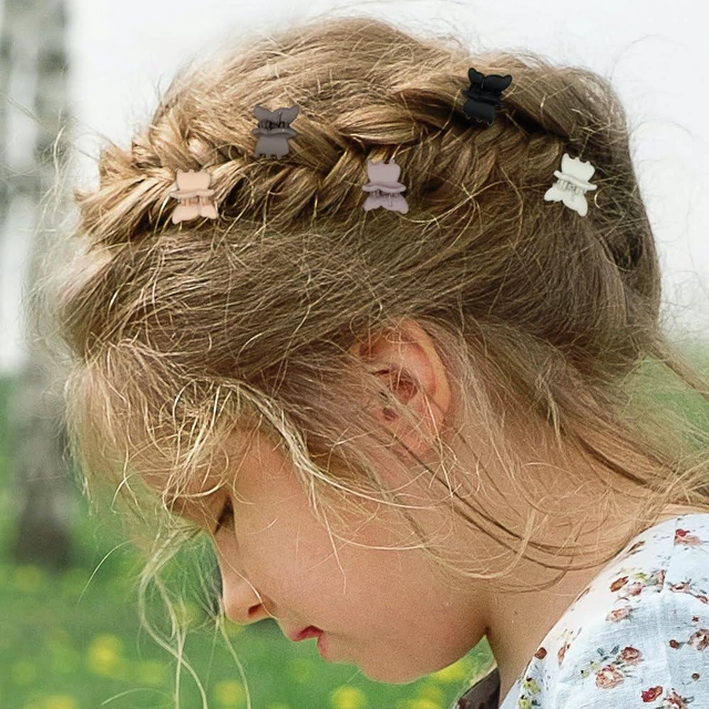 Alt view image 7 of 7 - 50 Pack Mini Butterfly Hair ClipsSmall Claw Hair Clips for Women and Girls (Matte 5 colors)