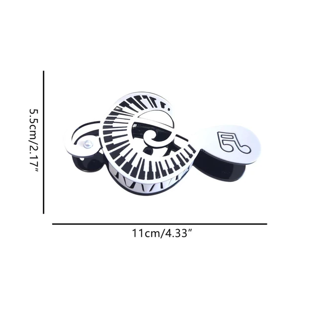 Alt view image 2 of 6 - Funny Music Note Elements Hair Clips,Acetate Claw Clips for Women,1 count | Excellent texture, Comfortable to wear, Durable and stable, Novel Design Suitable for any Hair Type