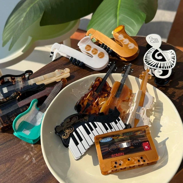 Alt view image 6 of 6 - Funny Music Note Elements Hair Clips,Acetate Claw Clips for Women,1 count | Excellent texture, Comfortable to wear, Durable and stable, Novel Design Suitable for any Hair Type