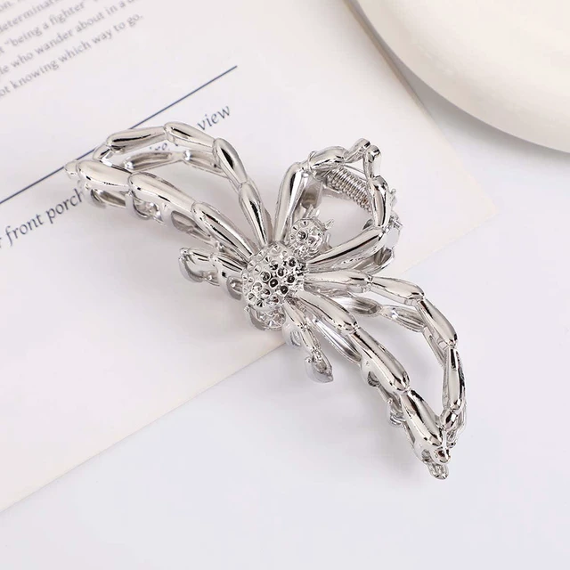 Alt view image 3 of 6 - Spring Hair Claw Clips for Women Fancy Hair Clips for Styling Large Spider Claw Clip - LINMEIZAI Metal Hairclip Horror Hairclips Decorative Barrettes Cute Headwear Womens Hair Accessories