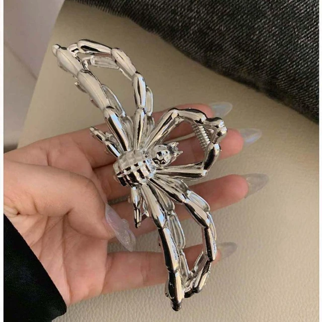 Alt view image 4 of 6 - Spring Hair Claw Clips for Women Fancy Hair Clips for Styling Large Spider Claw Clip - LINMEIZAI Metal Hairclip Horror Hairclips Decorative Barrettes Cute Headwear Womens Hair Accessories