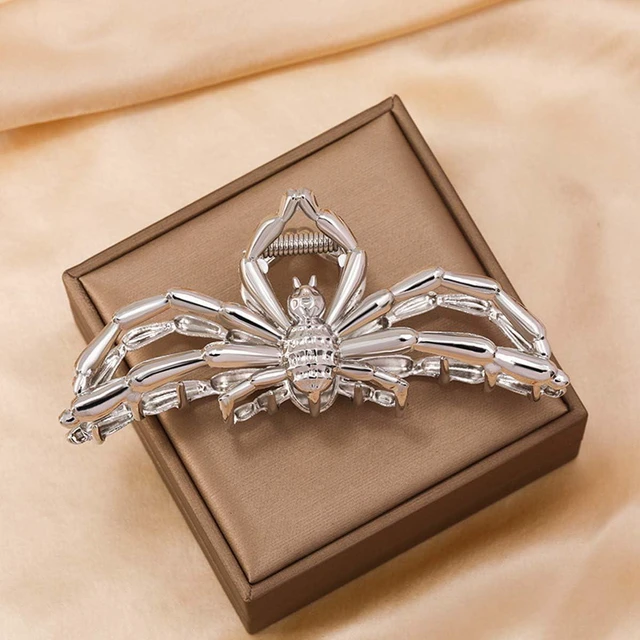 Alt view image 5 of 6 - Spring Hair Claw Clips for Women Fancy Hair Clips for Styling Large Spider Claw Clip - LINMEIZAI Metal Hairclip Horror Hairclips Decorative Barrettes Cute Headwear Womens Hair Accessories