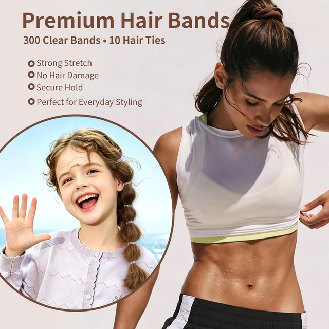 Alt view image 3 of 7 - Yoeuiai 518PCS Brown Bobby Pins Hair Pins Kit with Hair Nets for Women | 100 Bobby Pins, 100 U Shaped Bun Pins, 300 Elastic Hair Bands, 10 Hair Ties for Ballet Dance Bun and Updo Hairstyles