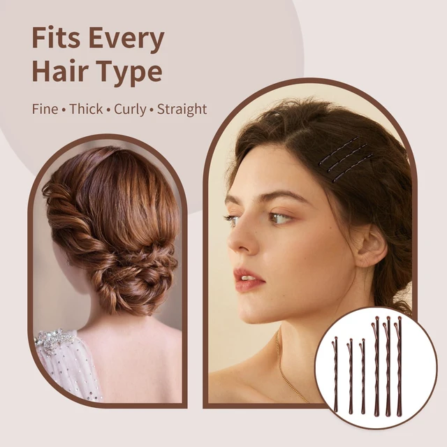 Alt view image 5 of 7 - Yoeuiai 518PCS Brown Bobby Pins Hair Pins Kit with Hair Nets for Women | 100 Bobby Pins, 100 U Shaped Bun Pins, 300 Elastic Hair Bands, 10 Hair Ties for Ballet Dance Bun and Updo Hairstyles
