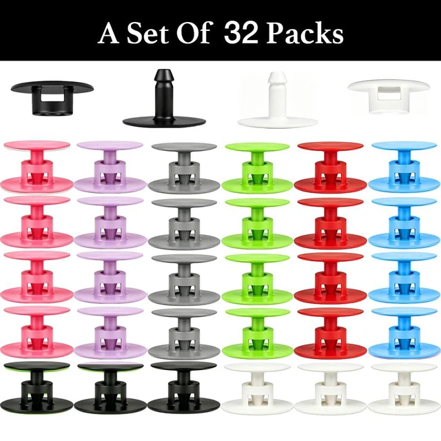 Alt view image 2 of 5 - Fvitypap 32 Sets Multi-color Replacement Rivets for Crocs Shoes Repair Parts