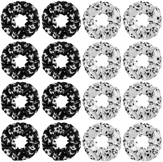 Main image of AXEN 16PCS Soccer Hair Scrunchies, Sport Elastics Hair Ties Silk Scrunchies for Cheerleading Sports Fans