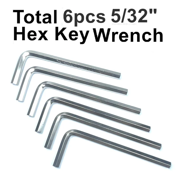 Alt view image 2 of 6 - ZDingTech 6pcs 5/32 Allen Wrench sets,5/32" Hex Key Wrench set,allen key Door Key L Shaped with Long Arm.
