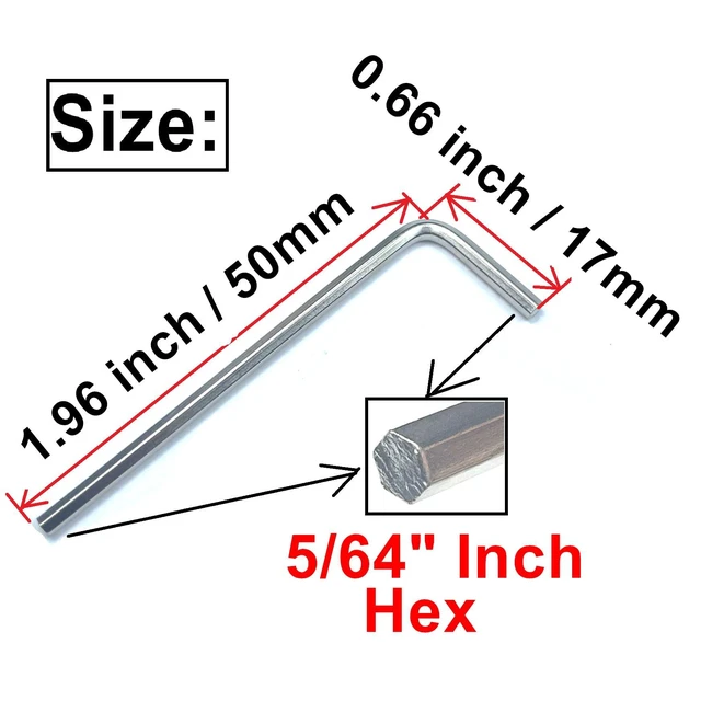 Alt view image 3 of 7 - ZDingTech 10pcs 5/64 Allen Wrench Sets,5/64" Hex Key Wrench Set,Allen Key Door Key L Shaped Hex Wrench Set with Long Arm.