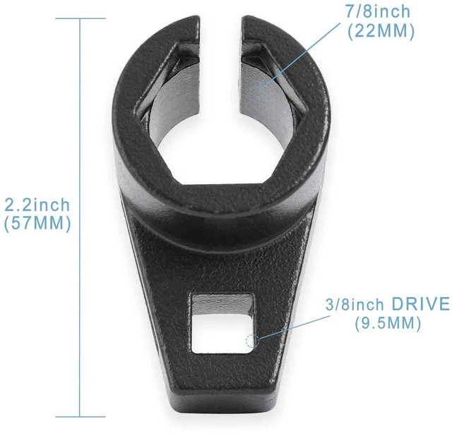 Alt view image 3 of 6 - Aoerzn Premium Offset Oxygen Sensor Socket, 3/8 Inch Drive, 7/8 Inch (22mm), Preventing Damage to Wires, Wire Gate Accesses Sensor from Side, Universal for Most Cars
