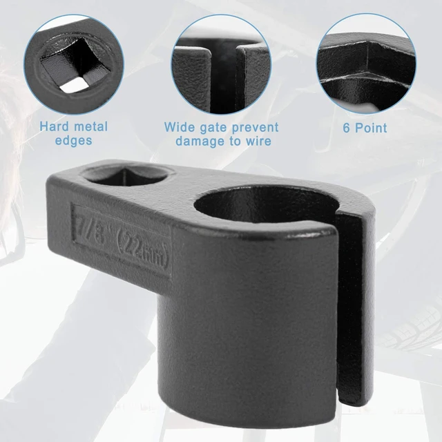 Alt view image 4 of 6 - Aoerzn Premium Offset Oxygen Sensor Socket, 3/8 Inch Drive, 7/8 Inch (22mm), Preventing Damage to Wires, Wire Gate Accesses Sensor from Side, Universal for Most Cars