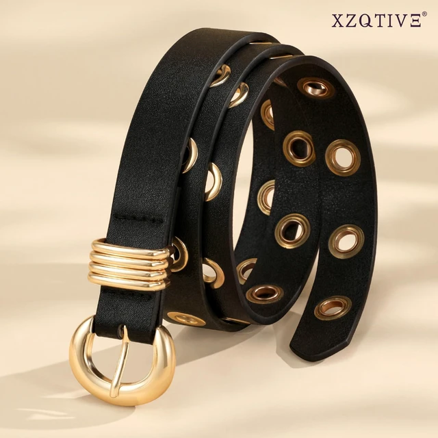 Alt view image 5 of 7 - XZQTIVE Women's Skinny Leather Belt for Jeans Pants Fashion Thin Waist Belt with Gold or Silver Buckle