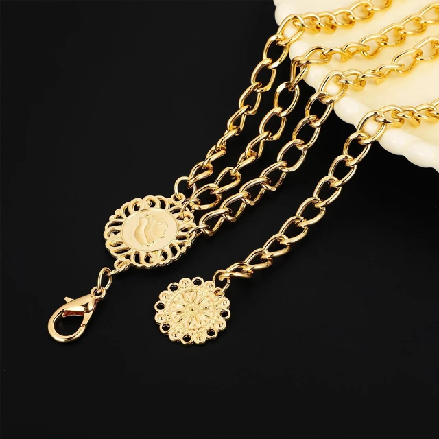 Alt view image 5 of 7 - Multilayer Metal Waist Chain Belt for Women, Fashion Adjustable Gold Belts for Woman Body Belly Chain for Women Dress Jeans Trousers Western Accessories for Female Gift for Friends Lover