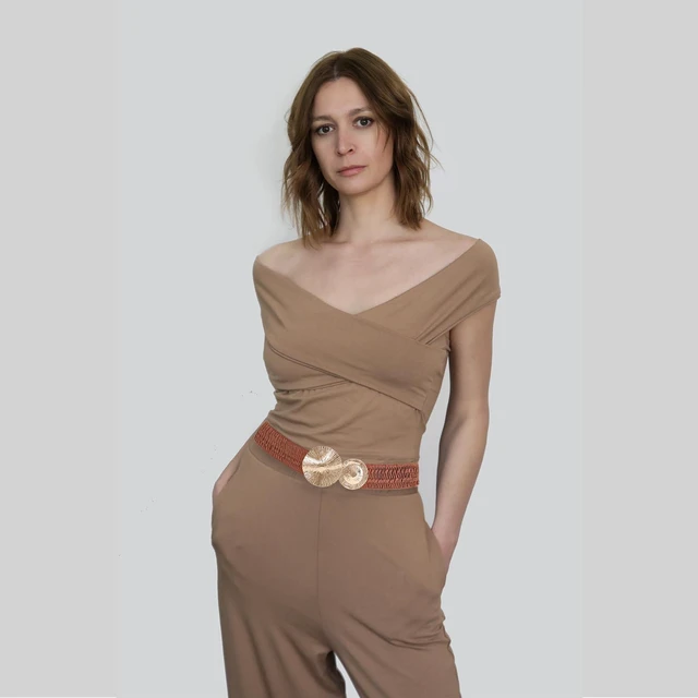 Alt view image 7 of 7 - YooAi Wide Belts for Women Dresses Elastic Stretch Belt Fashion Trendy Waist Belt for Women Girls Brown S 66