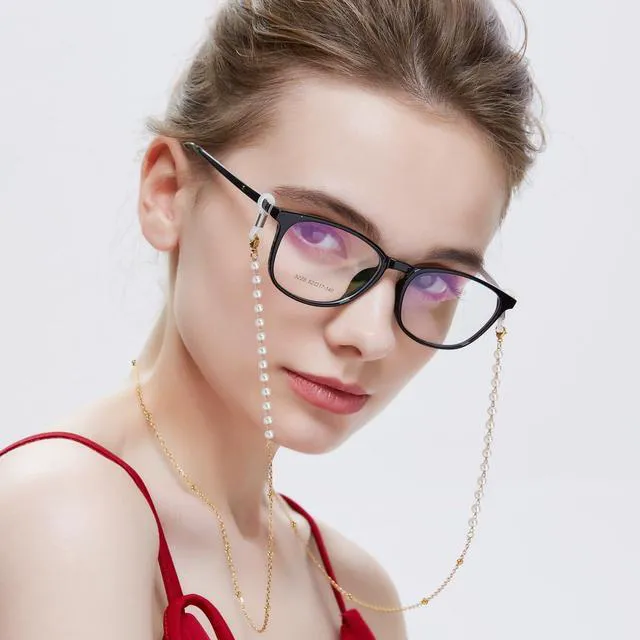 Alt view image 3 of 7 - LANG XUAN Pearl Eyeglass Chains Glasses Reading Eyeglasses Holder Strap Cords Lanyards - Eyewear Retainer for Women (Emerald)