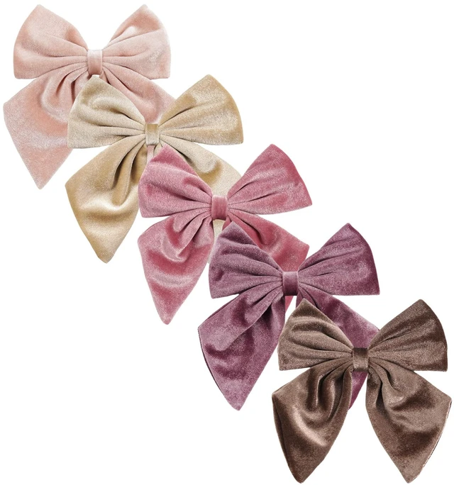 Alt view image 4 of 7 - Spenlly Women Teens Girls Velvet Hair Bows Clip Kids Little Girls Hair Bow Alligator Clip Hair Barrettes Headwear Hair Accessories (Deep Brown)