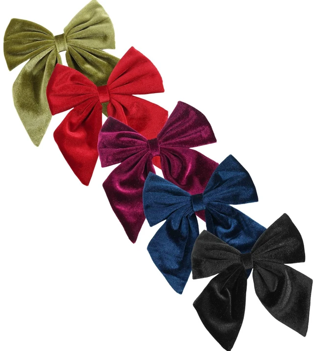 Alt view image 5 of 7 - Spenlly Women Teens Girls Velvet Hair Bows Clip Kids Little Girls Hair Bow Alligator Clip Hair Barrettes Headwear Hair Accessories (Deep Brown)