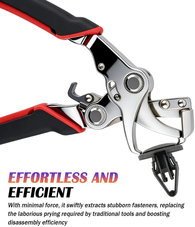 Alt view image 4 of 7 - 2026 New Car Clip Pliers,Non-damaging Automotive Clip Removal Tool | Plastic Clip Removal Tool with Spring-loaded & Non-slip Handle Design,Car Clips Remover Tool for Plastic Rivets & Fasteners