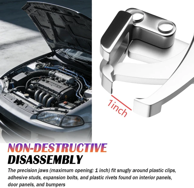 Alt view image 5 of 7 - 2026 New Car Clip Pliers,Non-damaging Automotive Clip Removal Tool | Plastic Clip Removal Tool with Spring-loaded & Non-slip Handle Design,Car Clips Remover Tool for Plastic Rivets & Fasteners